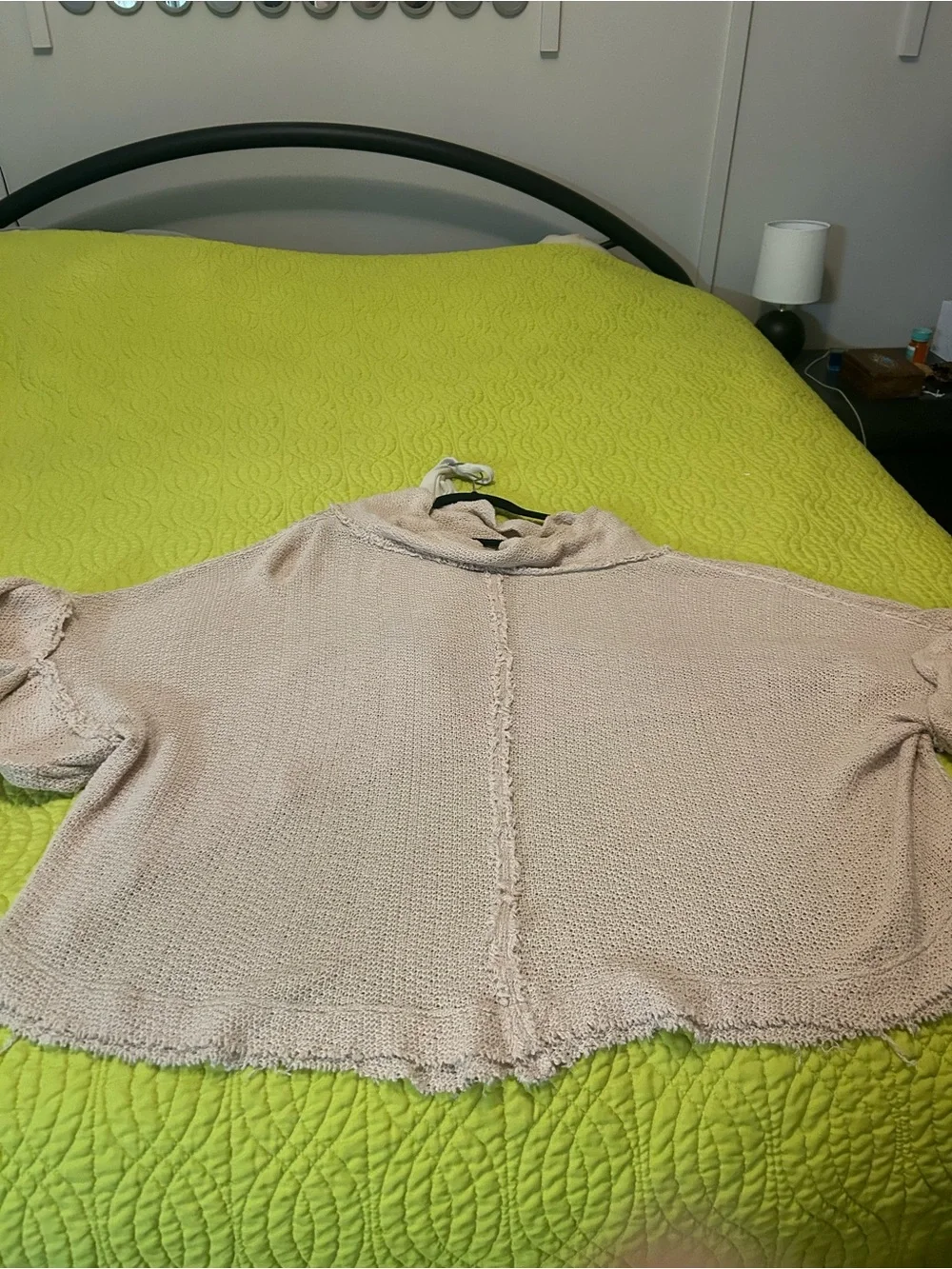 Free People Blush Cowl Neck Open-Knit Sweater
